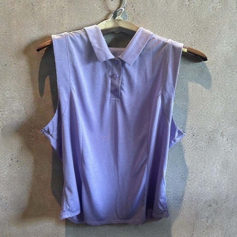 Callaway Purple Sleeveless Golf Athletic Polo Shirt Women’s Size XL Tank Top